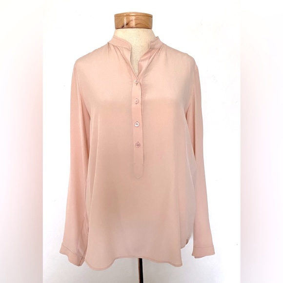 NWT STELLA MCCARTNEY PINK SILK EVA BLOUSE SHIRT TOP SIZE 36 - Picture 2 of 13